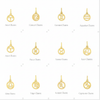 14K Gold Zodiac Charms Sharpened
