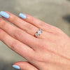Ring 9k gold with white topaz