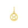 14K solid gold Taurus zodiac charm on white background | KEKE Jewellery