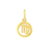 14K solid gold Virgo zodiac charm on white background | KEKE Jewellery