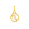 14K solid gold Scorpio zodiac charm on white background | KEKE Jewellery