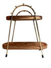 Two-Tier Oval Jewellery Display Stand | Wood & Gold