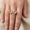 Rose Quartz Duo Ring