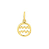 14K Gold Zodiac Charms and Adjustable GF Necklace