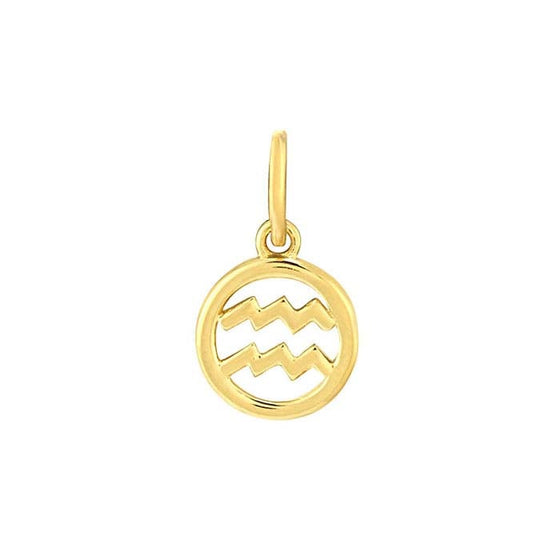 14K Gold Zodiac Charms and Adjustable GF Necklace