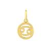 14K Gold Zodiac Charms and Adjustable GF Necklace