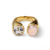 Rose Quartz Duo Ring