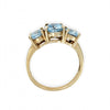 Ring 9k gold with white topaz