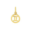 14K Gold Zodiac Charms and Adjustable GF Necklace