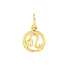 14K Gold Zodiac Charms and Adjustable GF Necklace