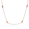 Long CZ Necklace in Rose Gold