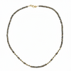 Gold-filled labradorite beaded necklace detail shot | KEKE Jewellery
