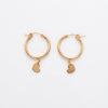 22mm 14k gold-filled hoop earrings with petite heart-shaped drop charms