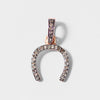 Horseshoe Charm And Adjustable Rose Gold Sterling Silver Necklace